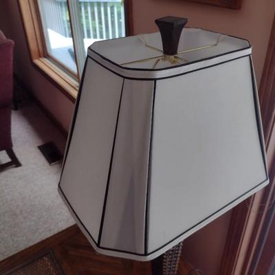 Resin Post Table Lamp with Shade