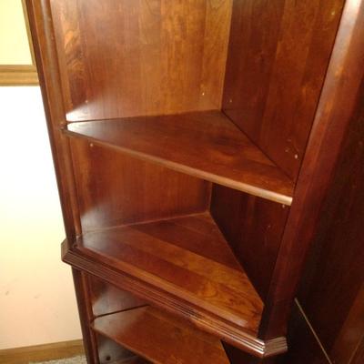 Solid Cherry Wood Corner Book Stand