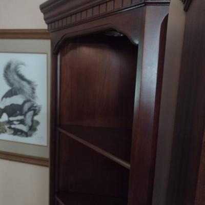 Solid Cherry Wood Corner Book Stand