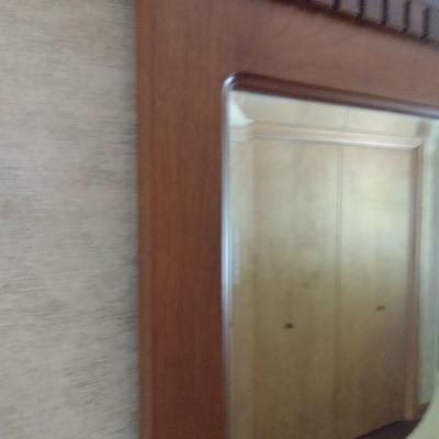 Cherry Wood Framed Wall Mirror