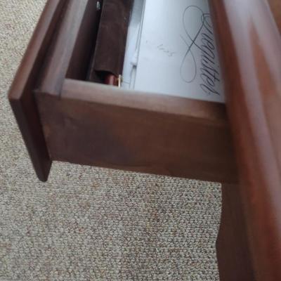 Cherry Wood Double Drawer Console Foyer Table