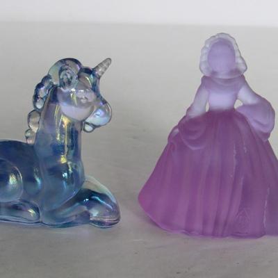 Boyd Glass Little Luck Unicorn and Satin Glass Girl Doll