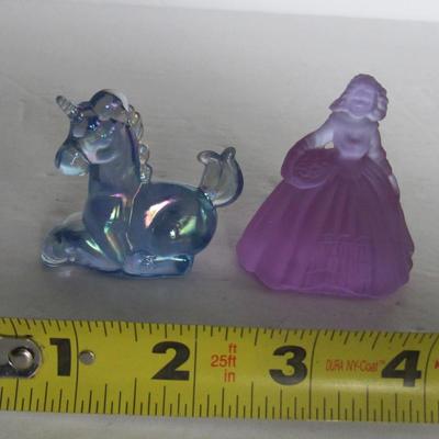 Boyd Glass Little Luck Unicorn and Satin Glass Girl Doll