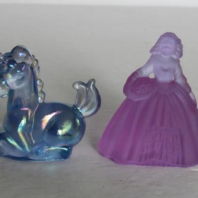 Boyd Glass Little Luck Unicorn and Satin Glass Girl Doll