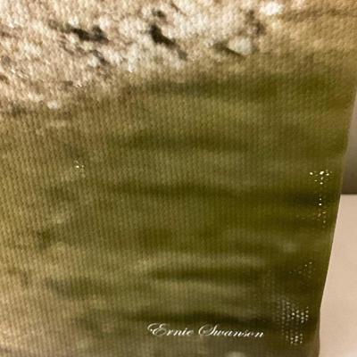 Lot# 174 Ernie Swanson Egret Photograph On Canvas