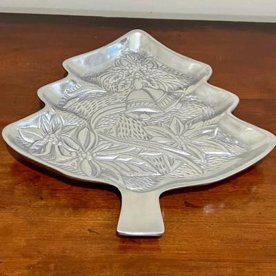 PEWTER Embossed Plater & Trays