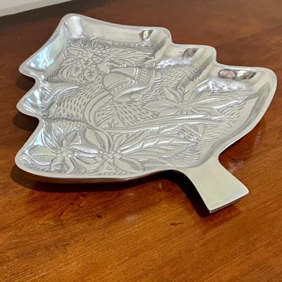 PEWTER Embossed Plater & Trays