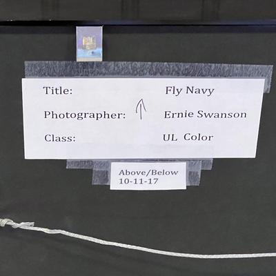 Lot# 158 Framed Ernie Swanson Fly Navy Photograph