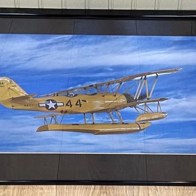 Lot# 158 Framed Ernie Swanson Fly Navy Photograph