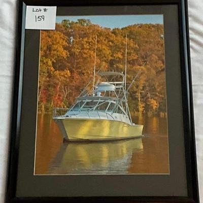 Lot# 159 Framed Boating in Autumn Photograph