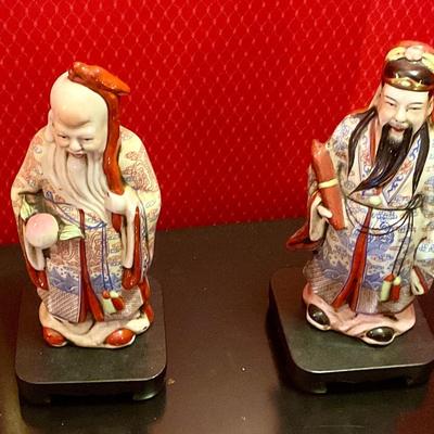 Two Chinese figures, bought at Gumps in San Francisco