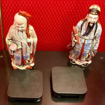 Two Chinese figures, bought at Gumps in San Francisco