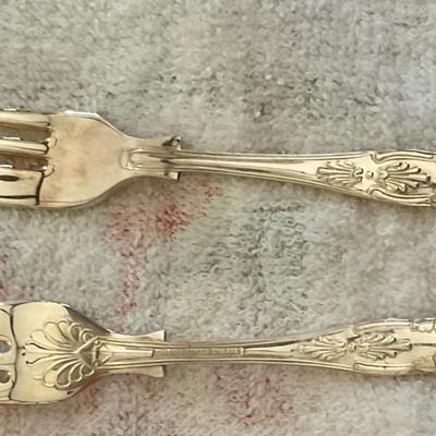 Boxed set of 6 Sheffield cake forks, two available