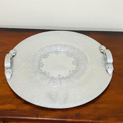 Vintage Continental Hand Wrought Hammered Aluminum serving # 574 and 582