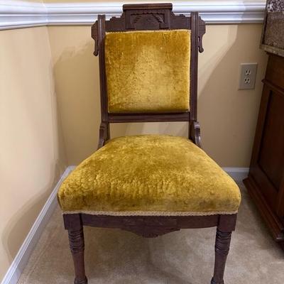 Victorian Style Chair with Carved Detailing