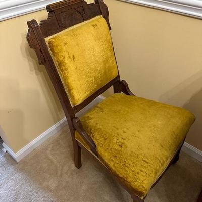 Victorian Style Chair with Carved Detailing