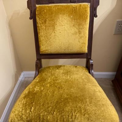 Victorian Style Chair with Carved Detailing