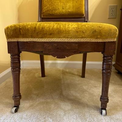 Victorian Style Chair with Carved Detailing