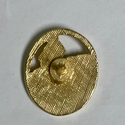 B-1 Collier Trophy Lapel Pin 1976 Gold Color 0.75" with Backing