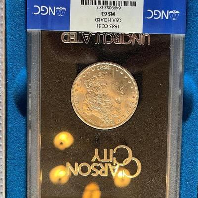 1883 Carson City GSA NGC, MS 63