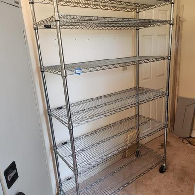 NSF Metal Wire Shelving w Casters 6 Shelves