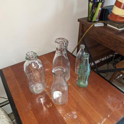 5 pc glass bottle lot