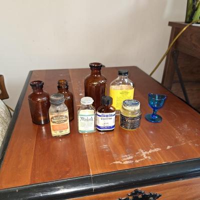 9pc medical bottle lot