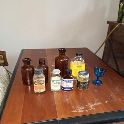 9pc medical bottle lot