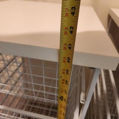 Pair Wire Storage Basket Racks
