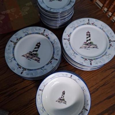 32 pc light house dishes
