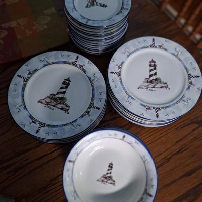 32 pc light house dishes