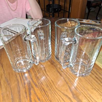 4 beer glasses