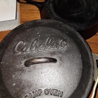 Cabela"s cast iron dutch camp oven