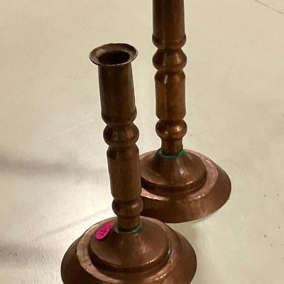 Set of copper candlesticks