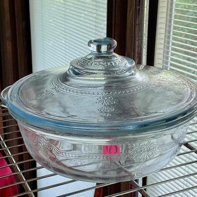 Safire blue fire king covered casserole dish with lid