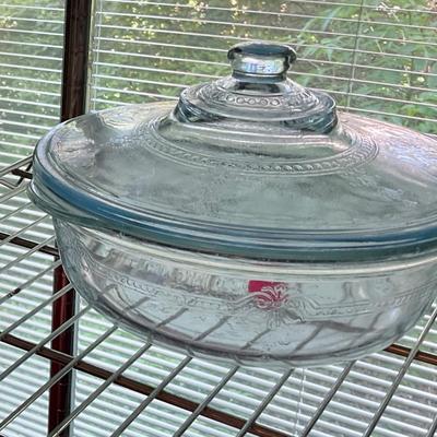 Safire blue fire king covered casserole dish with lid