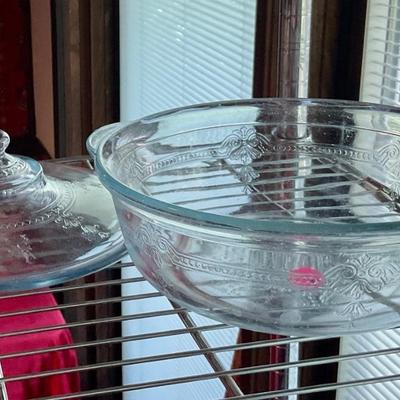 Safire blue fire king covered casserole dish with lid