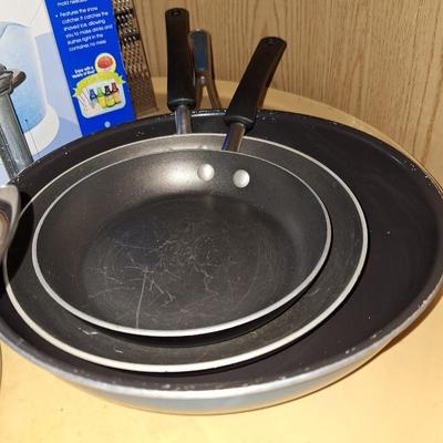 copper pot & pan 5pc lot