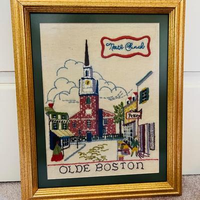 Vintage Embroidered Hand Made Needle Work