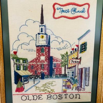 Vintage Embroidered Hand Made Needle Work