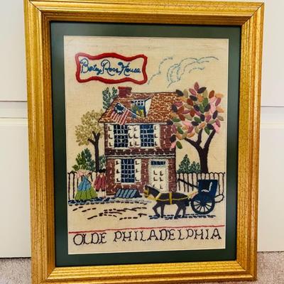 Vintage Embroidered Hand Made Needle Work