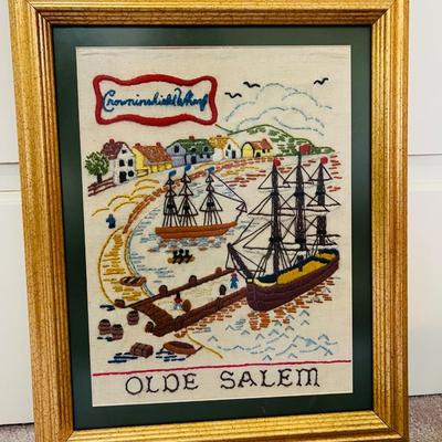 Vintage Embroidered Hand Made Needle Work