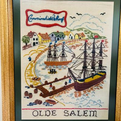 Vintage Embroidered Hand Made Needle Work