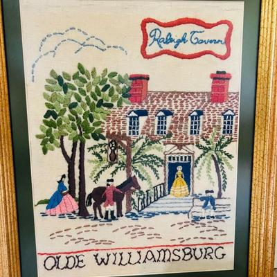 Vintage Embroidered Hand Made Needle Work