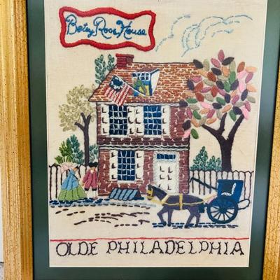 Vintage Embroidered Hand Made Needle Work