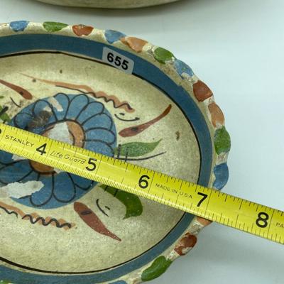 Set of 4 pottery Mexican platters