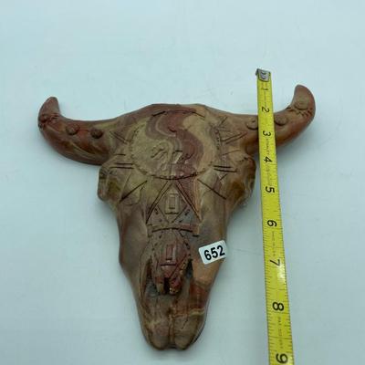 Pottery cow skull