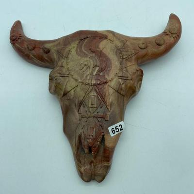 Pottery cow skull