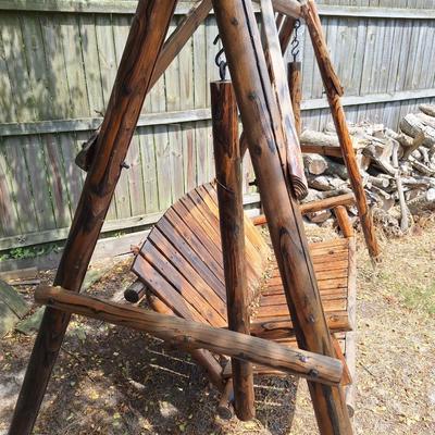 wood swing (knotted pine)