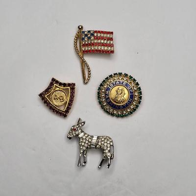 Vintage Rhinestone Brooches and Pins